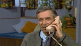 mister rogers on the phone
