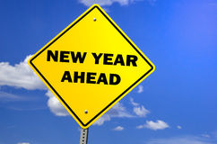 New Year Ahead street sign